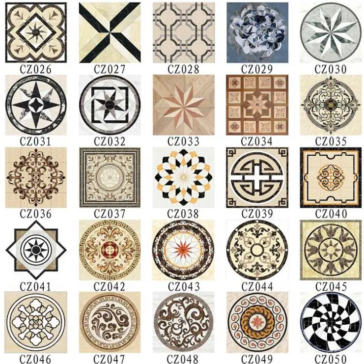 Professional Manufacturer Supply Waterjet Designer Marble Flooring