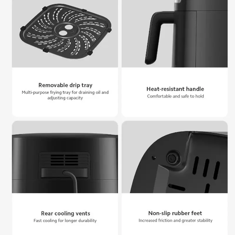 Xiaomi MI Smart Air Fryer Electric 6L Home Multifunctional French Fries Maker Oven Large Capacity Cooking Air Fryer Oven Digital