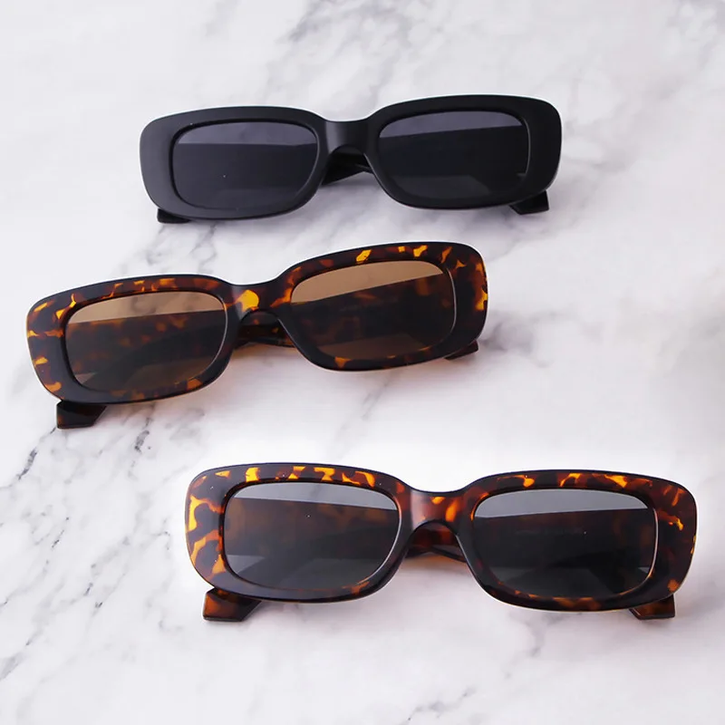 2021 Women Small Square Frame Sunglasses Fashion Punk Street Shooting Fashion Show Glasses