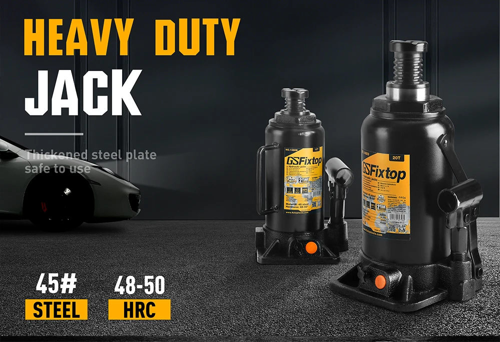 20T Heavy Duty Vertical Jack with Double Section Handle Safety Valve Color Box Packing Repair Car Jack Outdoor Jack