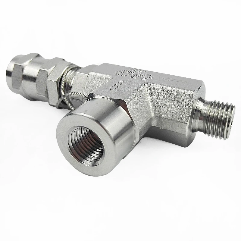 Stainless Steel SS316 Male to Female Thread High Pressure Relief Valve