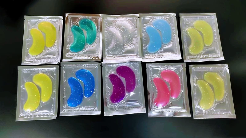 OEM Glitter Collagen Eye Patches for Dark Circles Under the Eyes Reduce Dark Circles Hydrogel Under Eye Mask