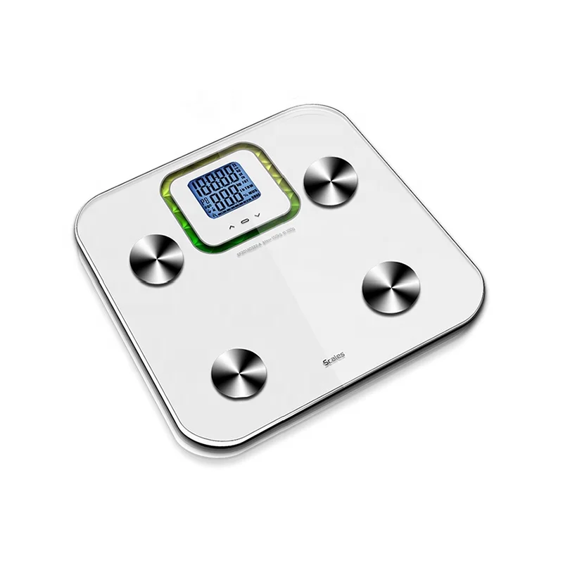 CE& RoHS Fast delivery easy reading big LCD screen four sensor body fat weighing scale household BMI measurement body scale