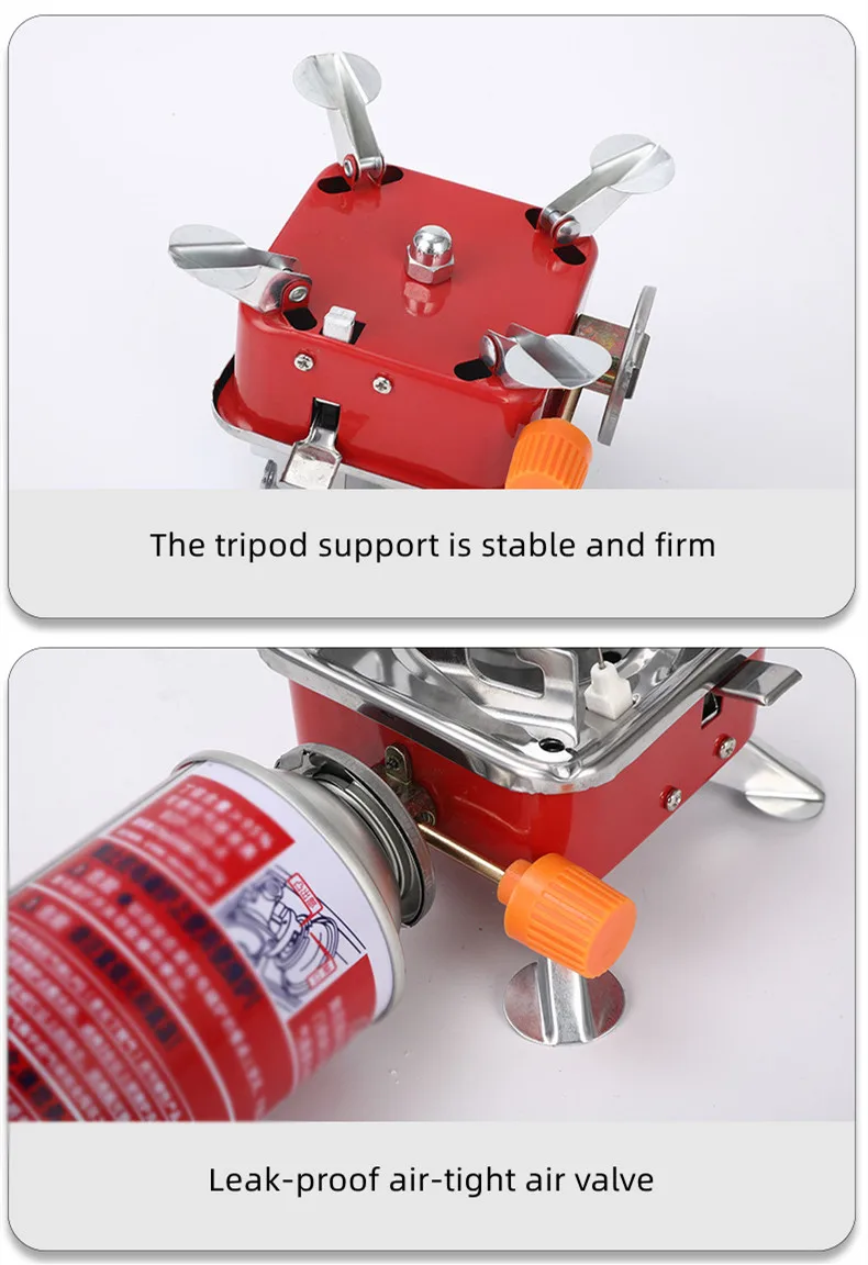 Camping Gas Stove Folding Design Portable Lightweight High Power Mini Gas Burner for Outdoor Backpacking Hiking