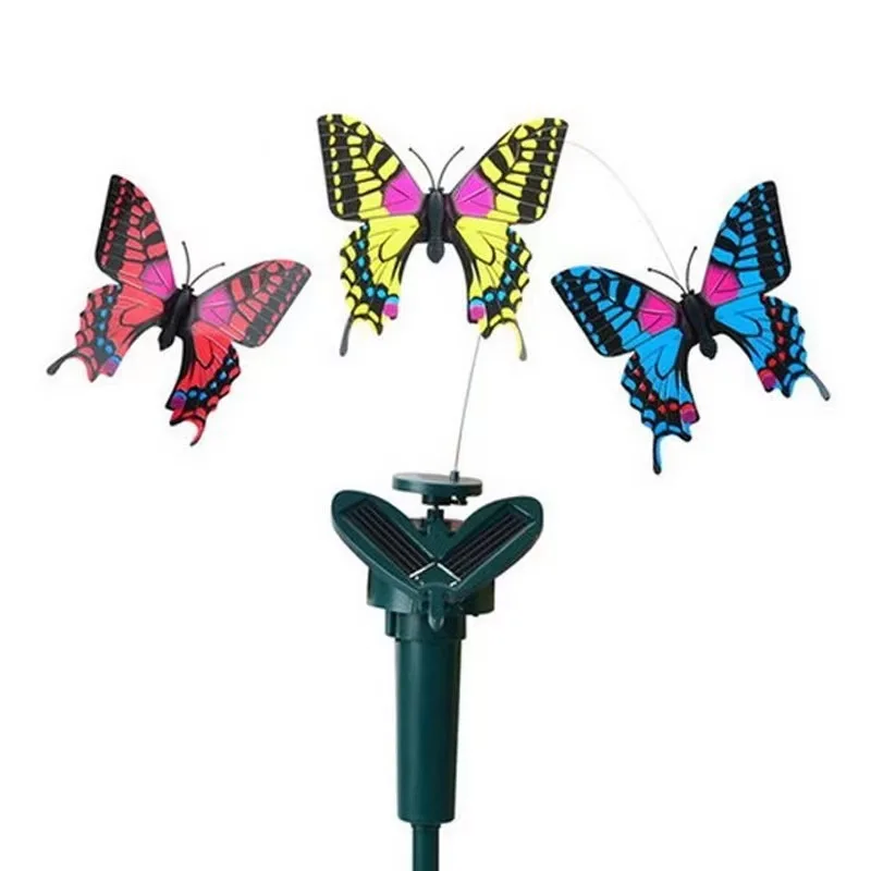 hot sale  Power Vibration Dancing Fly Fluttering Bird For Garden Yard Decor Stake Flying Fluttering Solar Hummingbird