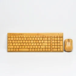 Wholesale Promotion Gift Eco-friendly Hmade Bamboo wireless wifi Keyboard  Mouse Combo