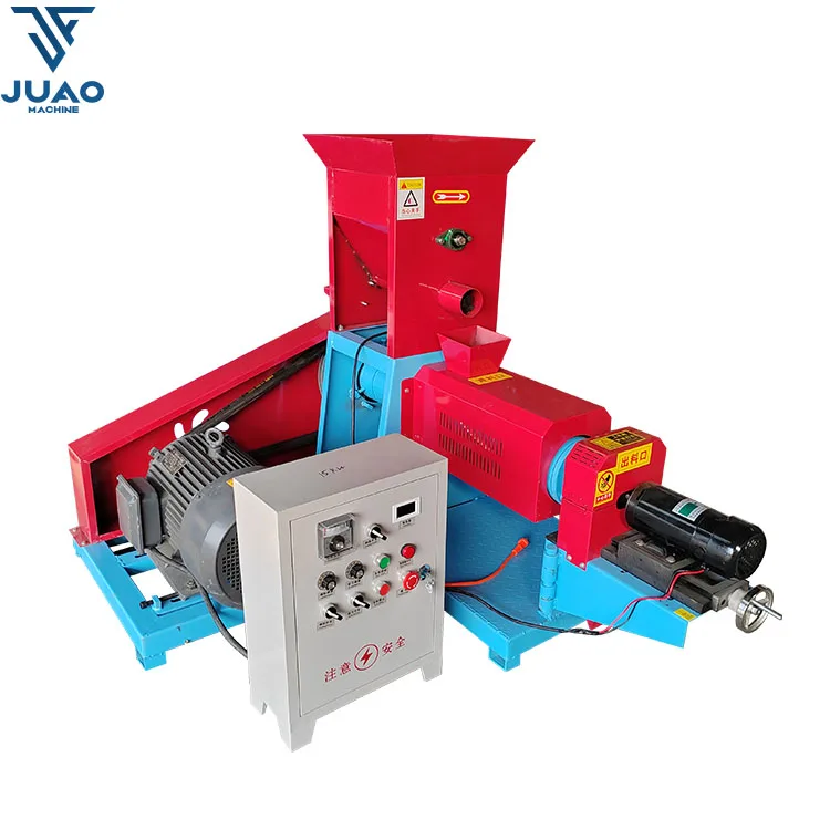 400-2000KG/H Commercial Floating Fish Feed Pellet Machine High Productivity Dry Type Pet Feed Extruder Machine