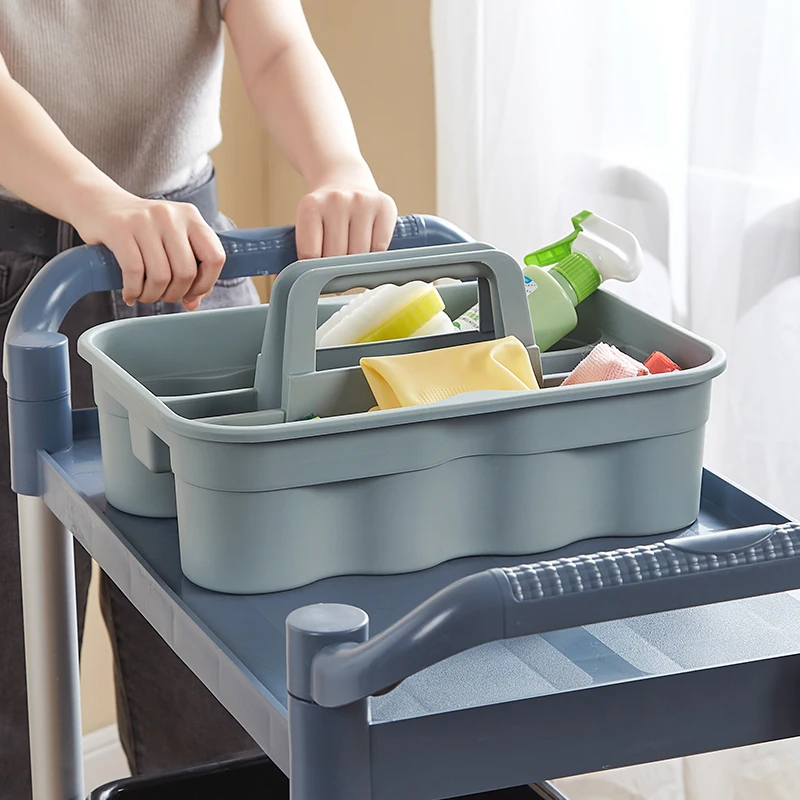 Factory Wholesale Plastic Hand-hold Storage Cleaning Bucket Caddy Organizer Hotel Cleaning Tray Tote Tool Bucket Tool Organizer