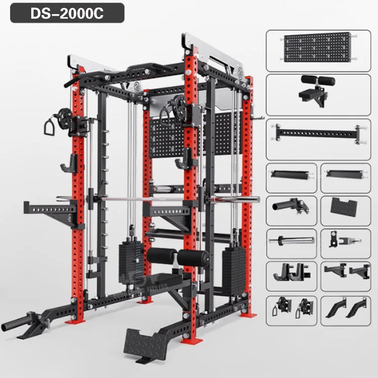 Dongshang Multi Functional Trainer Gym Fitness Equipment Set Cable Pulley Crossover Machine Smith Machine