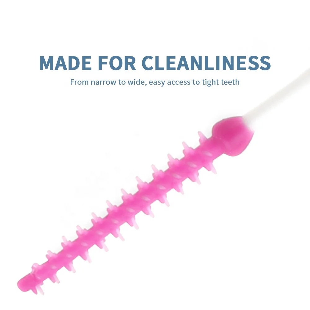 20Packs Soft Silicone Interdental Brush Oral Care Rubbere Interdental Brush