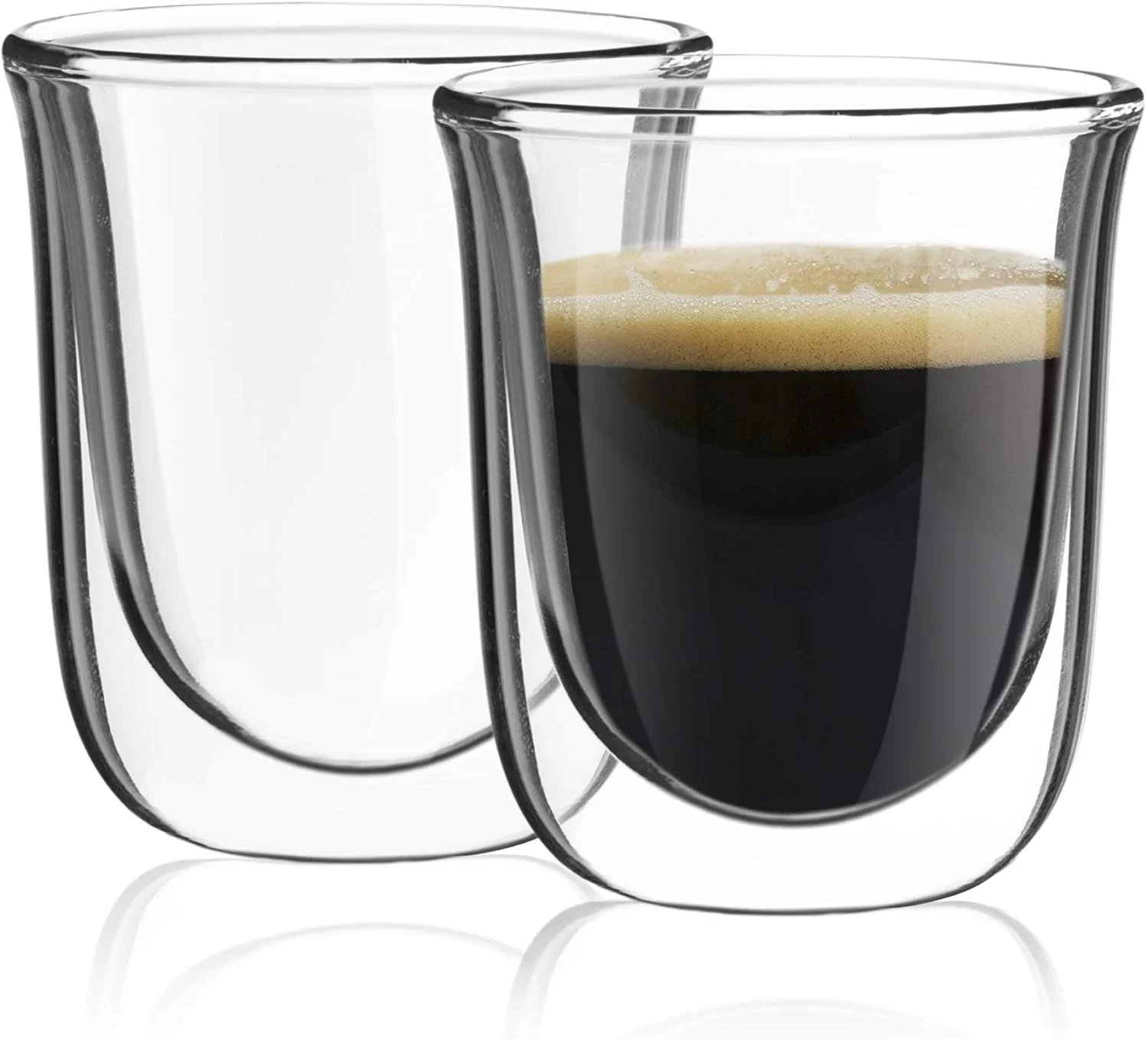 Household delicate Borosilicate Double Wall Insulated Cup Upside Down Double-Layer Beer Glass