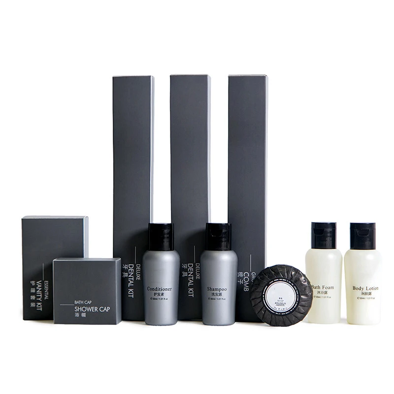 Wholesale Customized Hotel Amenity Kit Travel Mini Soap Shampoo Disposable Hotel Supplies Set
