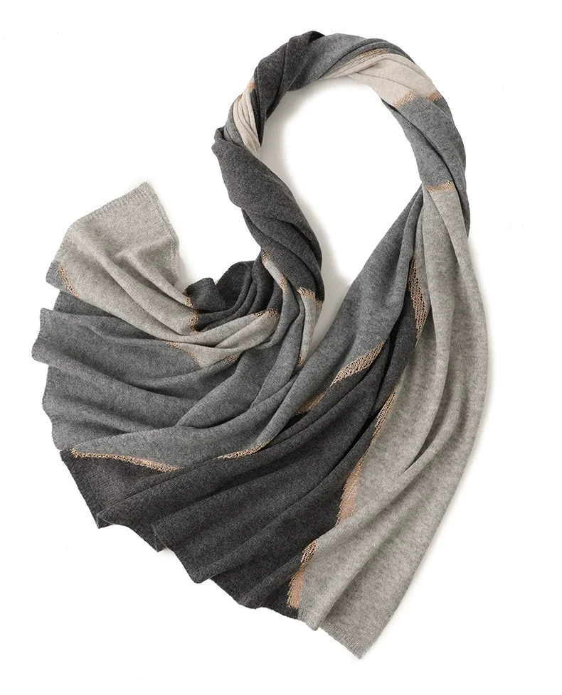 VIVIDHOUSE высококачественный теплый шитый шарф золотой шелк кашемировая шаль теплая шаль женский шарф