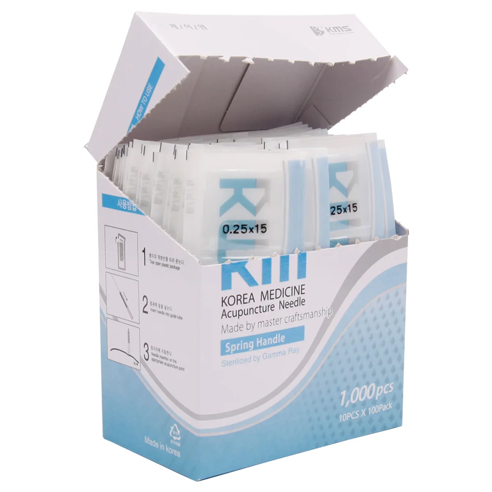 Одноразовая Стерильная акупунктурная игла пакет высококачественные иглы для акупунктуры из нержавеющей стали (1000