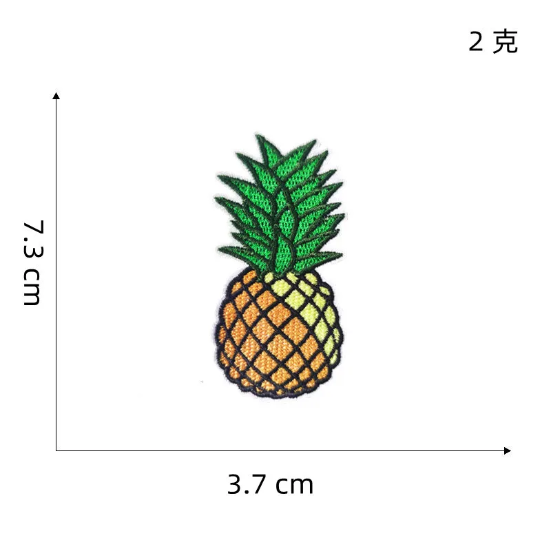 Custom Cartoon Fruit Logo Patches 3D Embroidery Design Express Shipping PVC Rubber Woven Patches Clothes Hats Uniforms Iron-On