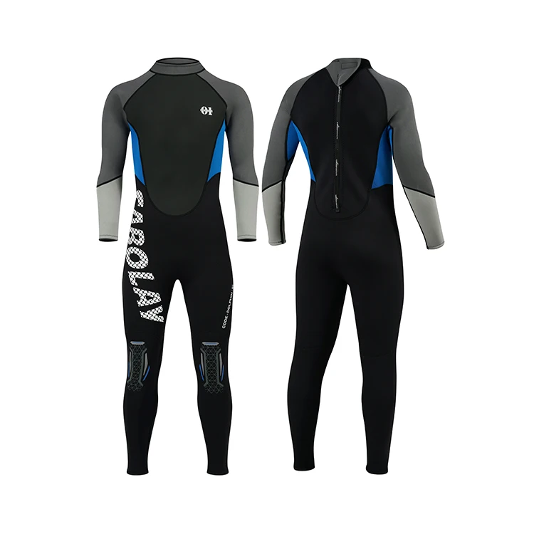 Sabolay Customized Couples Women Men 3MM Warm Neoprene Back Zipper Surfing Swimming Snorkeling Scuba Diving Suit Wetsuits