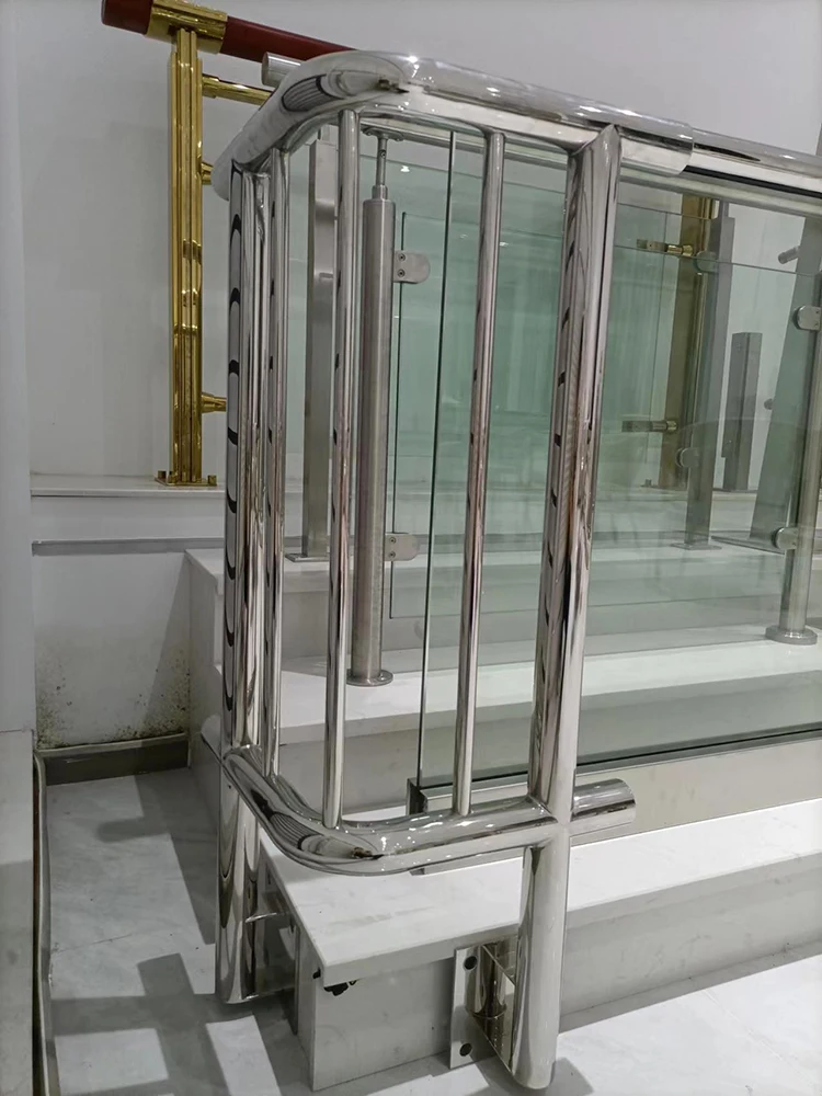 Welding terrace balcony railing side wall mounted stainless steel patio balustrade balcony guardrail
