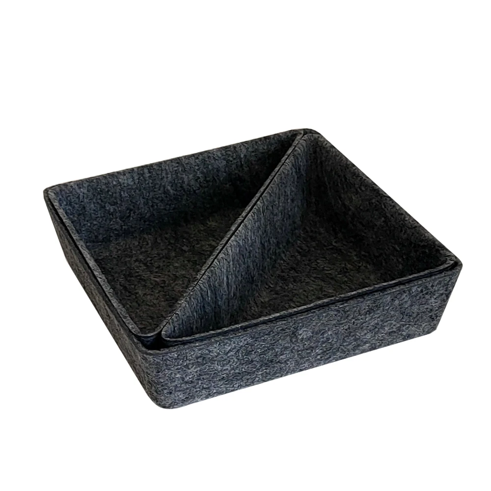 Eco Friendly Triangle Shape Felt Table Dividers Desktop Drawer Organizer