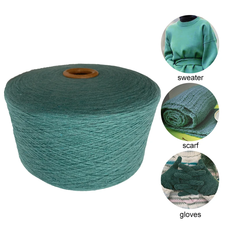 High Tenacity Knitting Machine Recycled Weaving Polyester Yarn Knitted Open End Acrylic Blended Yarn For Sale