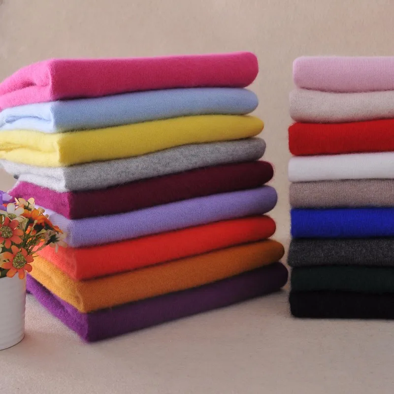 Custom LOGO Thick Wool Cashmere Sweater Women Tops Knitted Ribbed high neck Pullover Knitwear Turtleneck Slim Sweater