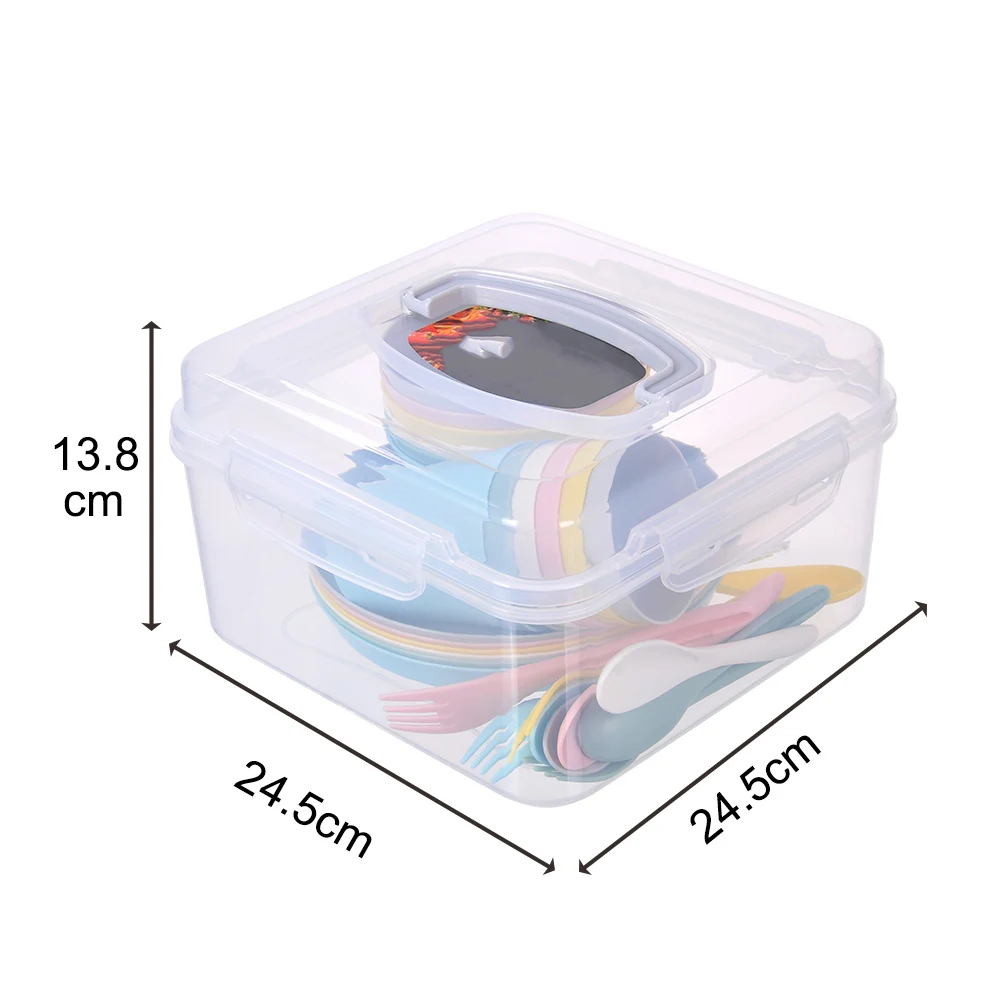 modern christmas gift kitchen plastic  plates set dinner dinnerware set reusable for 6 people wholesale bowl set