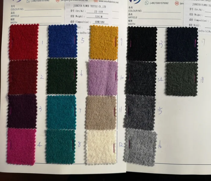 
Professional manufacture proper price top quality woolen jackets boiled wool fabric of wool viscose blend 