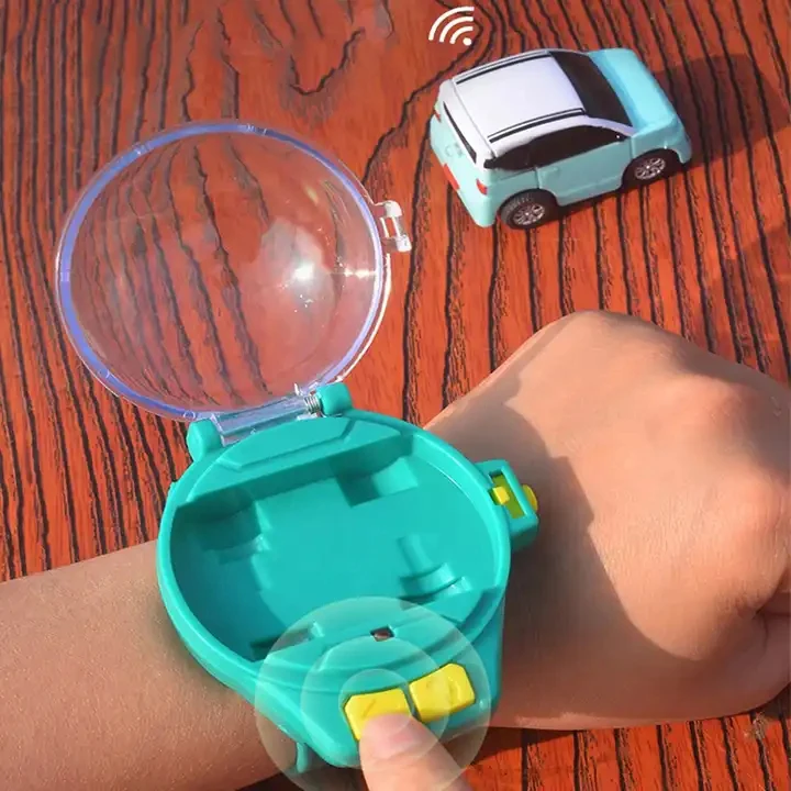 2.4 Ghz Kids Wrist Cartoon Watch Car With Usb Charger Mini Remote Control Car Watch Toys