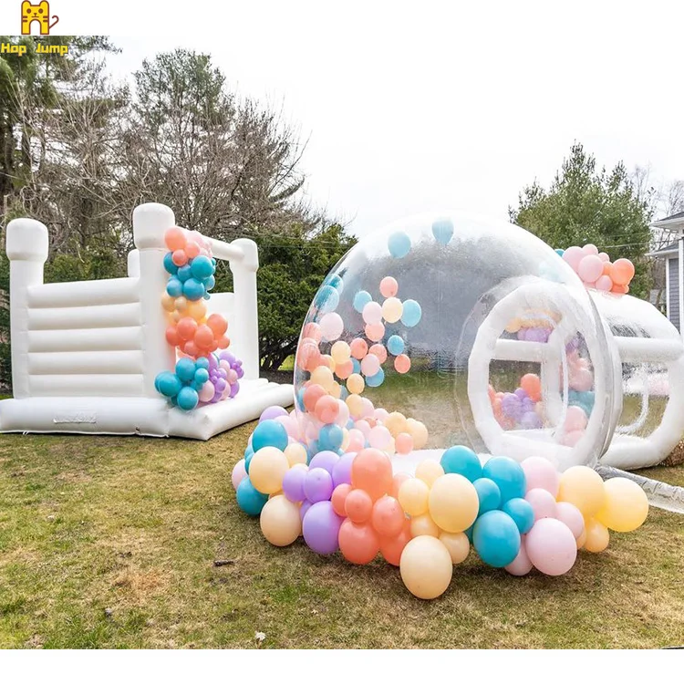 10/13/16ft Inflatable Bubble House, Commercial Grade Tarpaulin PVC Dome Tent for Kids Party, Transparent House for Commercial