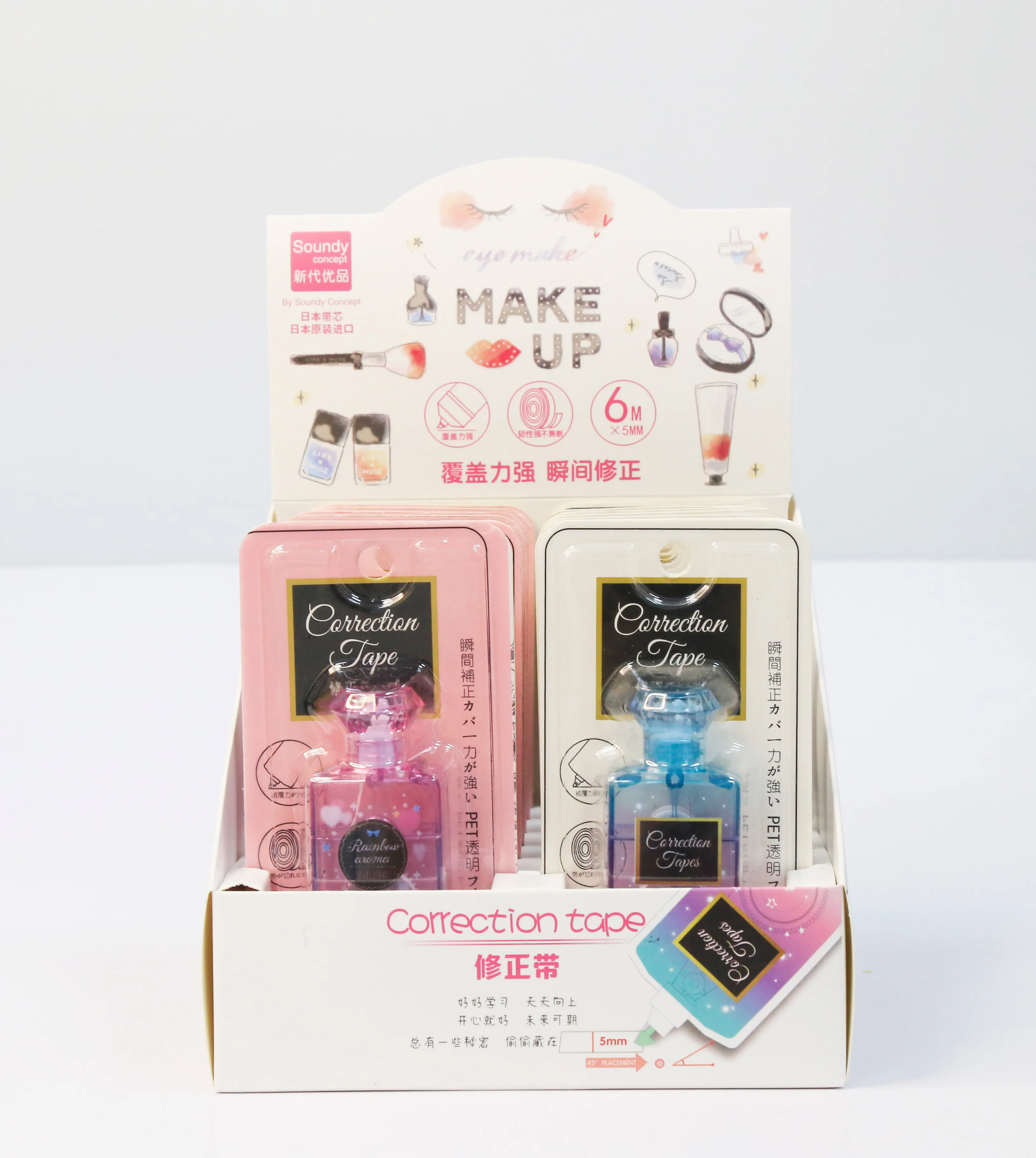 New products kawaii stationery Cartoon kawaii Perfume bottle Shape Student cute Stationery White Out Correction Tape for kids