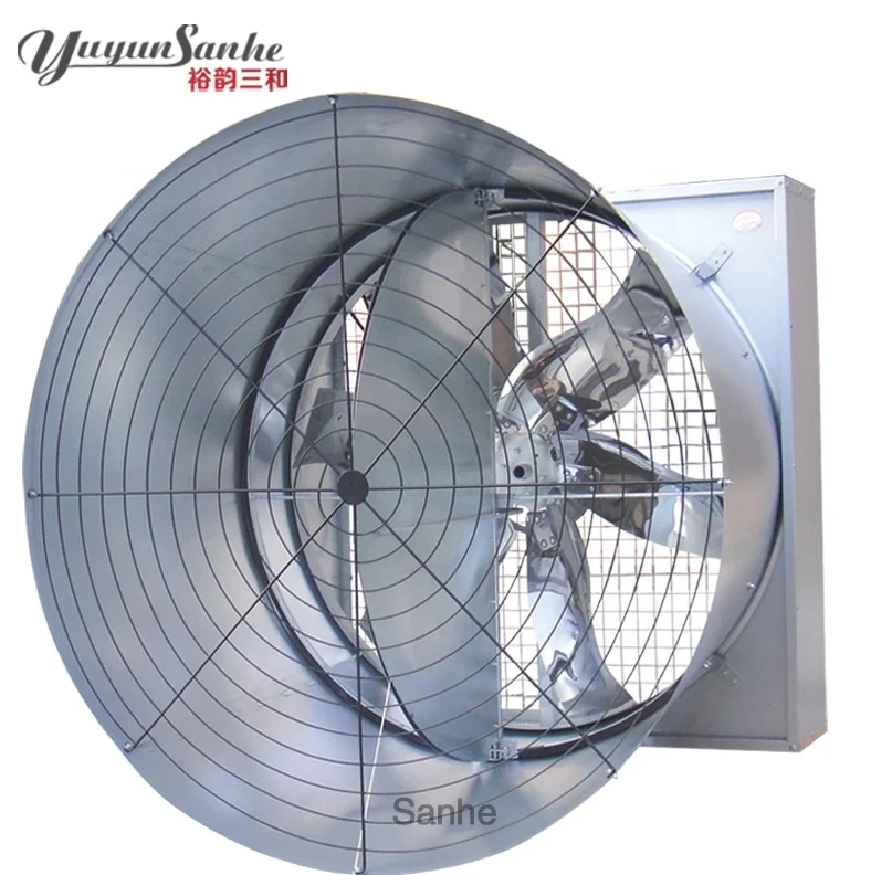 Double Door Butterfly Ventilation Cone Exhaust Fan Axial Flow Fans For Agriculture Greenhouse Air Ventilation Cooling System