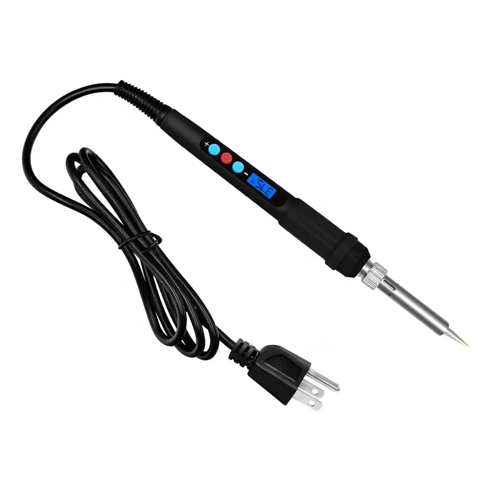 60W 110V 220V EU US UK AU Plug LCD Digital Display Quickly Heating Element Adjustable Temperature Electronic Soldering Iron