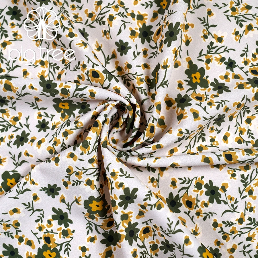 Customized Floral Printed 100% Polyester Light and Soft ITY CDC Fabric for Clothing Womenswear
