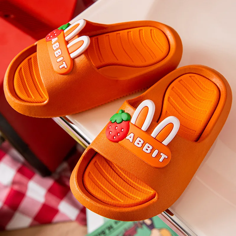 Детские шлепанцы с мультяшным рисунком, милые домашние и повседневные, удобные, с мягкой подошвой, Нескользящие и износостойкие