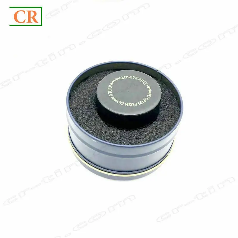 
Round Tin Metal Boxes For Concentrate Glass Jar Packaging With Foam Insert 