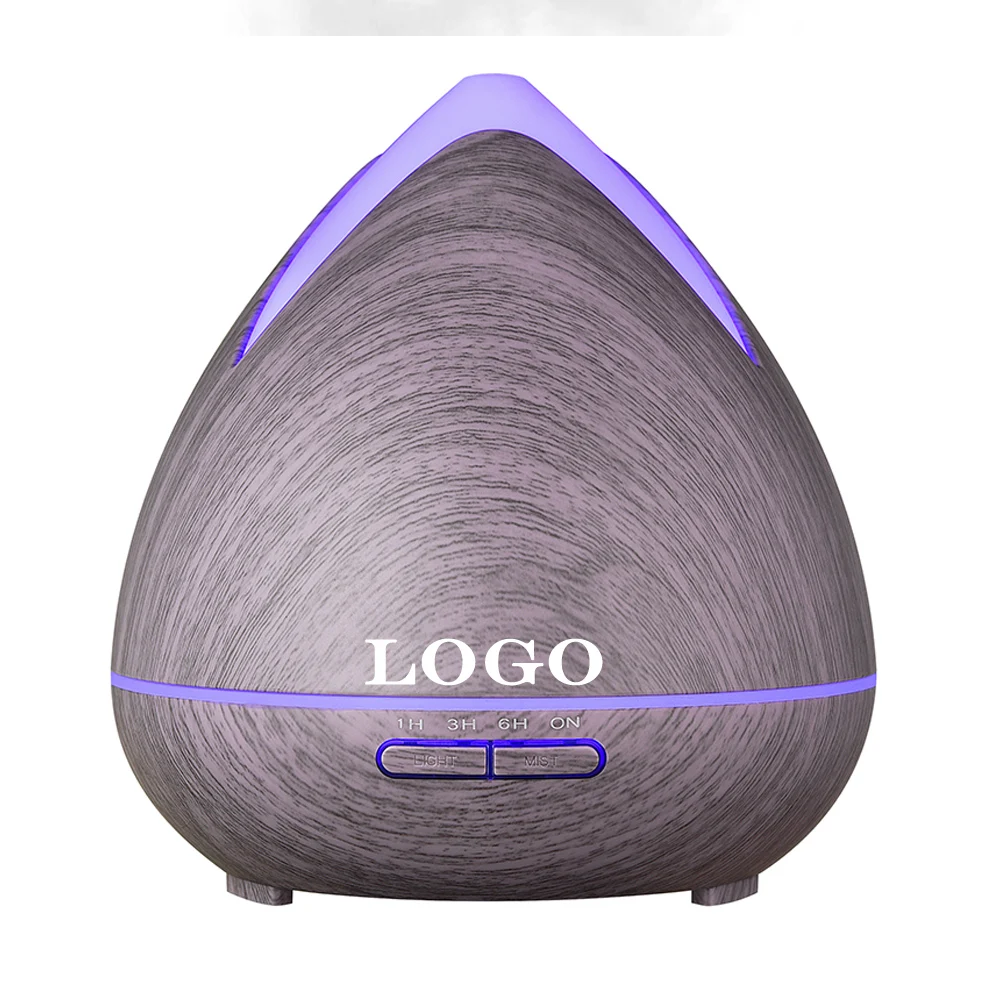 Tulip 400ml Aromatherapy Essential Oil Diffuser Home Decoration Diffusers Mist Maker Humidifier Wood Grain Colors Food Grade