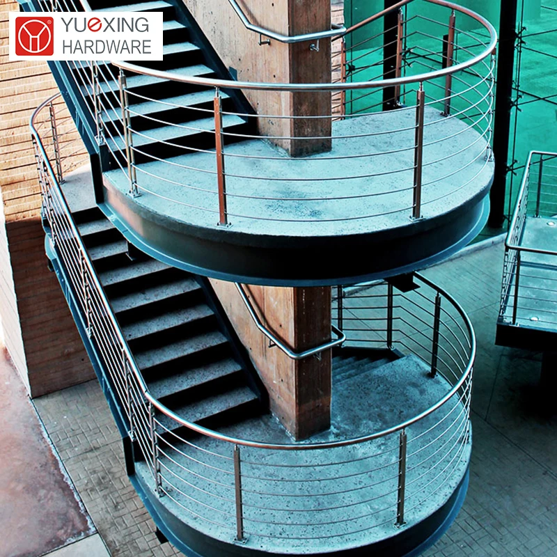 High Quality Outdoor Indoor Pipe Post Balustrade Handrails Stainless Steel Cross tube Railing