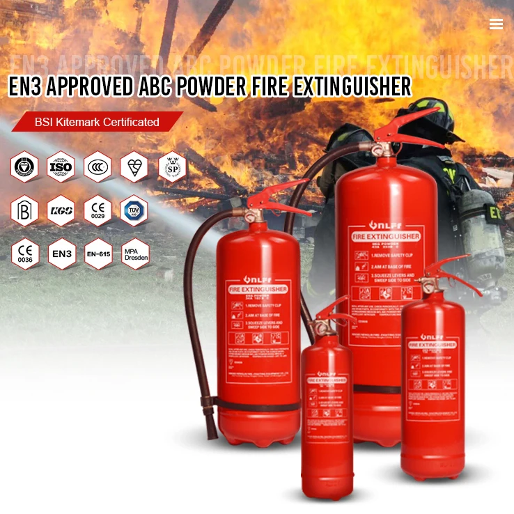 BSI EN3 CE certificated ABC Dry Chemical Powder DCP Fire Extinguisher 1KG 1.5KG 2KG 2.5KG 3KG 4KG 4.5KG 6KG 8KG 9KG 10KG 12KG