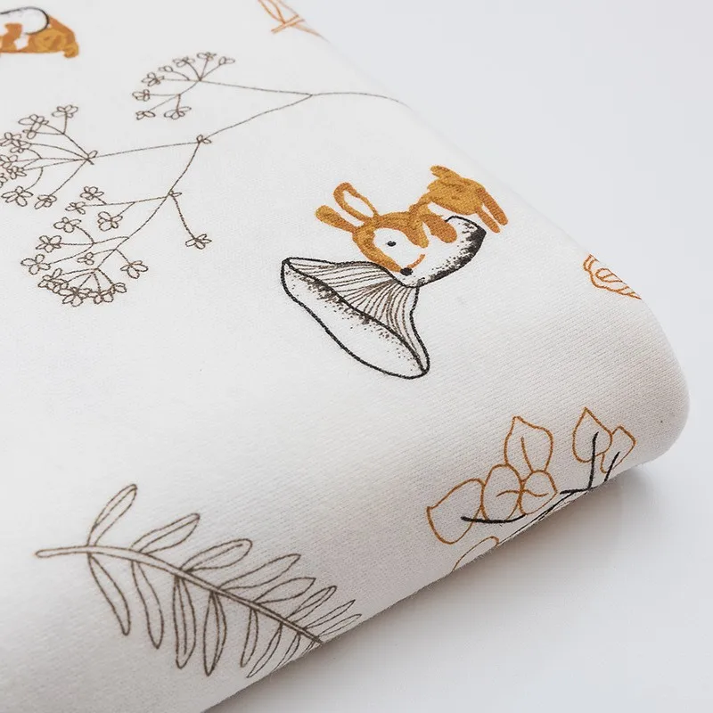 NO MOQ print 70 cotton 30 bamboo spandex custom digital printing jersey fabric for baby kids clothing