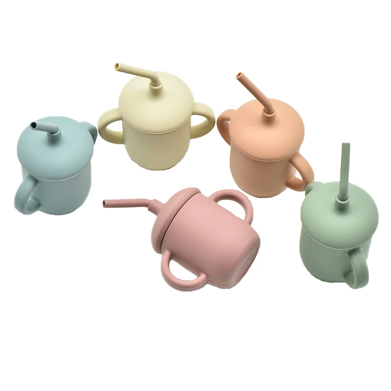 Trending Products 2023 New Arrivals Silicone Sucker Bowl Baby Face Plate Tableware Soft Silicone Baby Feeding Set