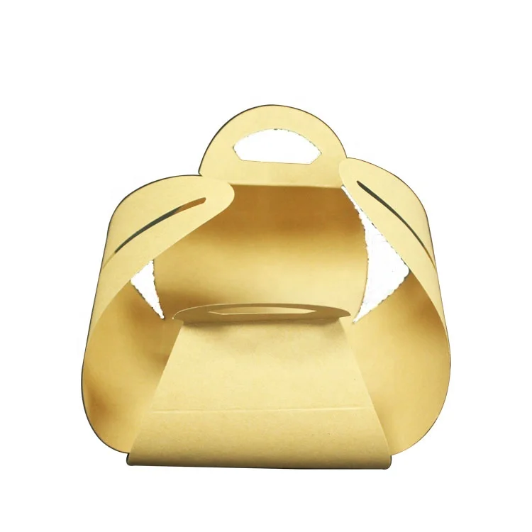 round Food Grade Disposable Cake Box for Dessert Baking Container Stamping Embossing Varnishing Printing Handling Blister Use