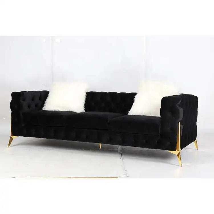 Ex factory Price Modern New Design Luxury Stainless Steel Living Room Sofa