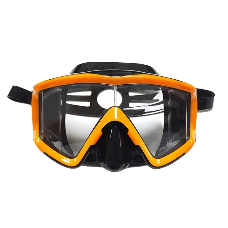 Оборудование для дайвинга с тремя линзами, закаленное стекло, сверхнизкий объем, маска для подводного плавания