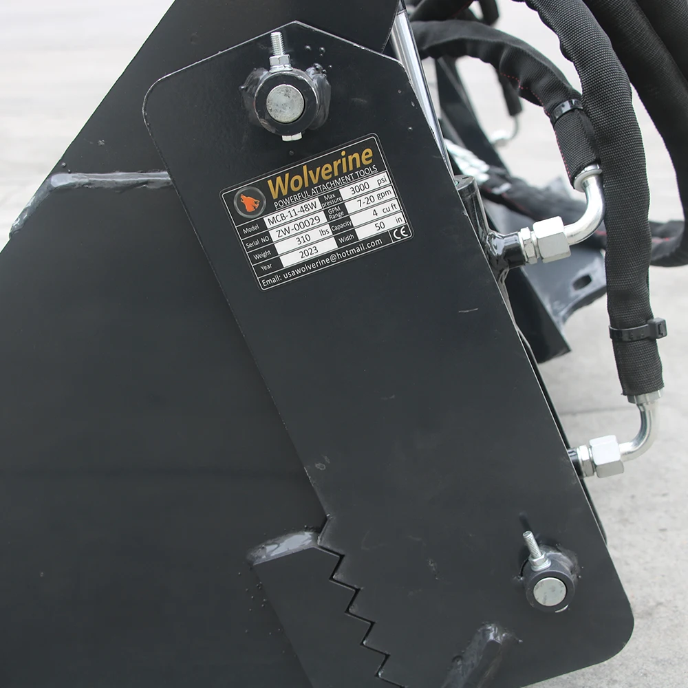 The Multi Functional 4 in 1 Mini Combination Bucket Which Is a Part for Mini Skid Steer Attachment Loaders Is Inexpensive