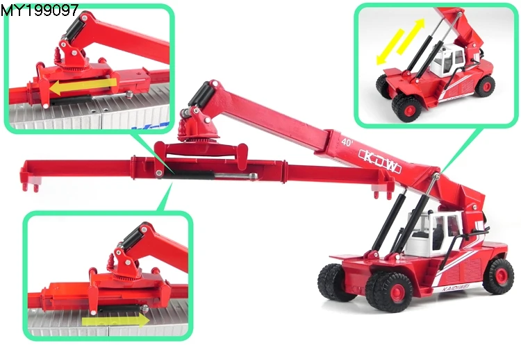high quality 1:50 scale Kids diecast container reach stacker for sale