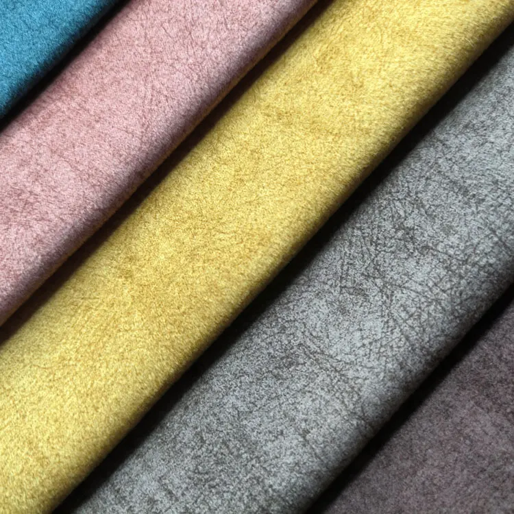 JYF-19#100Polyester Korean Velvet Fabric Holland  Crepe Velvet Fabric Sofas Furniture Living Room Sofas Sets