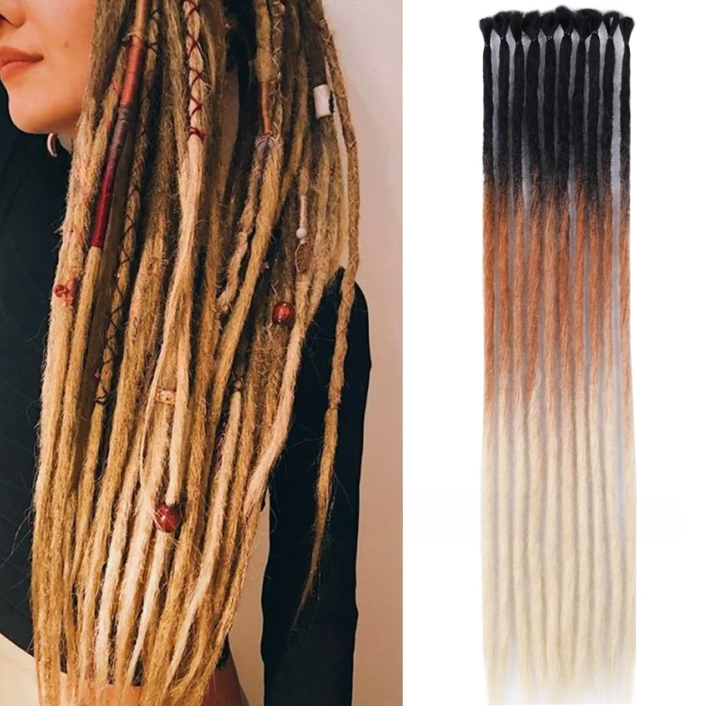 Hot sell Multicolor dreads faux loc cheap long soft crochet dreads locks braids styles hair weave synthetic dreadlocks