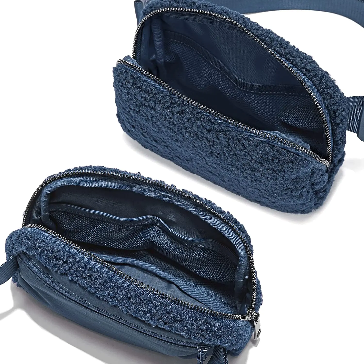 Mini Everywhere Belt Bag Fleece Trend Fancy Fanny Pack Crossbody Bags Waist Belt Bag for women