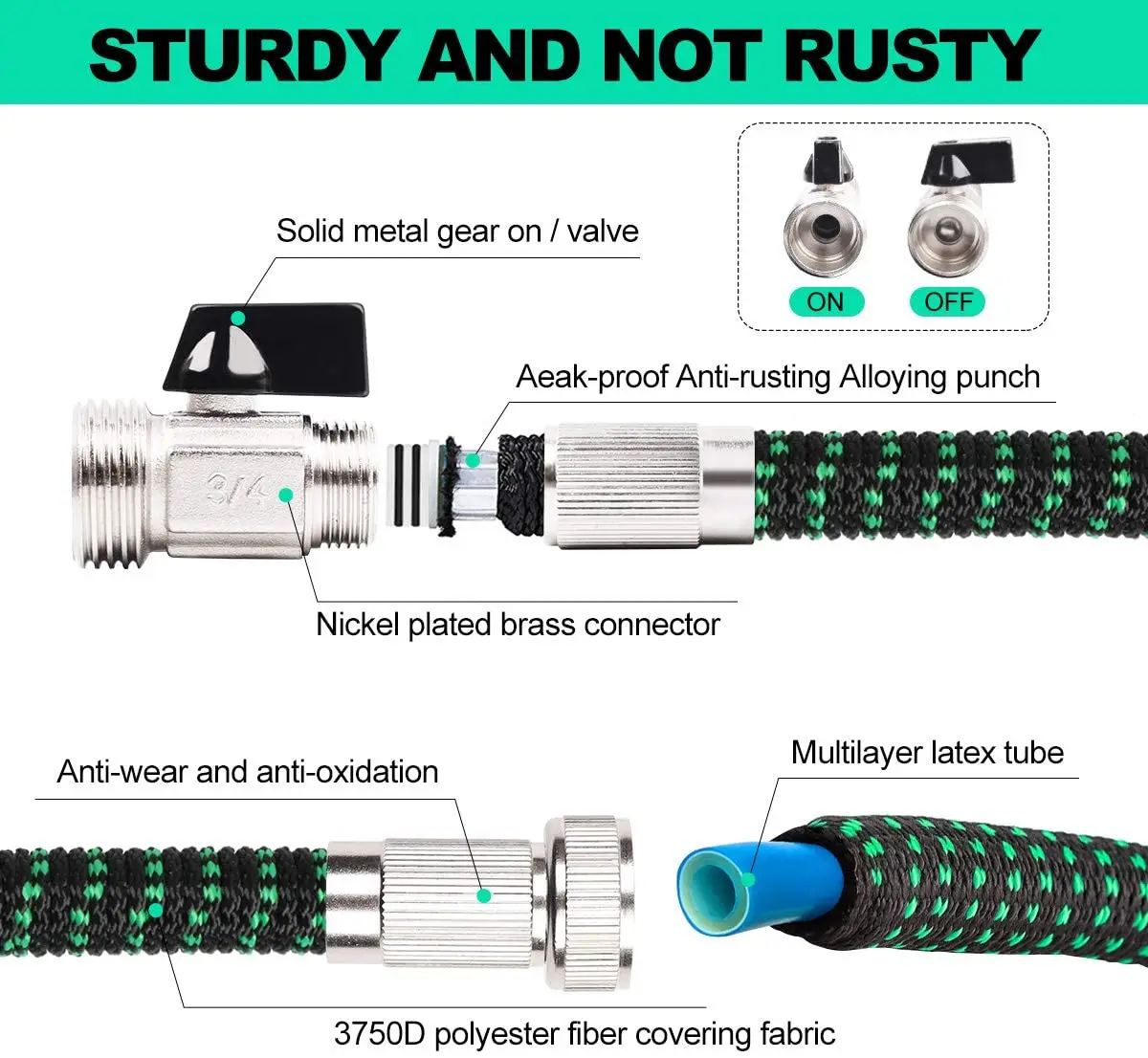 25FT 50FT 75FT 100FT Car Watering Hose Flowers Gardening Magic Expandable garden Hose