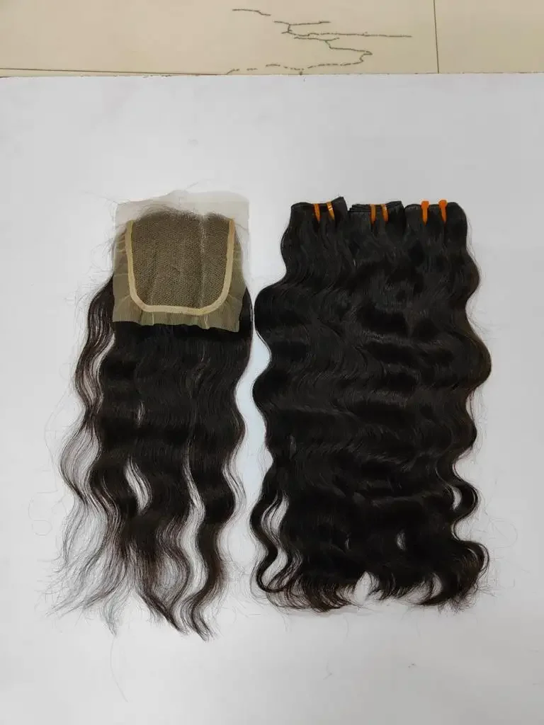 High Quality Double Drawn Human Hair Extensions Cuticle Intact with Wave Style Raw Remy Hair Available in Bundle Wholesale Price