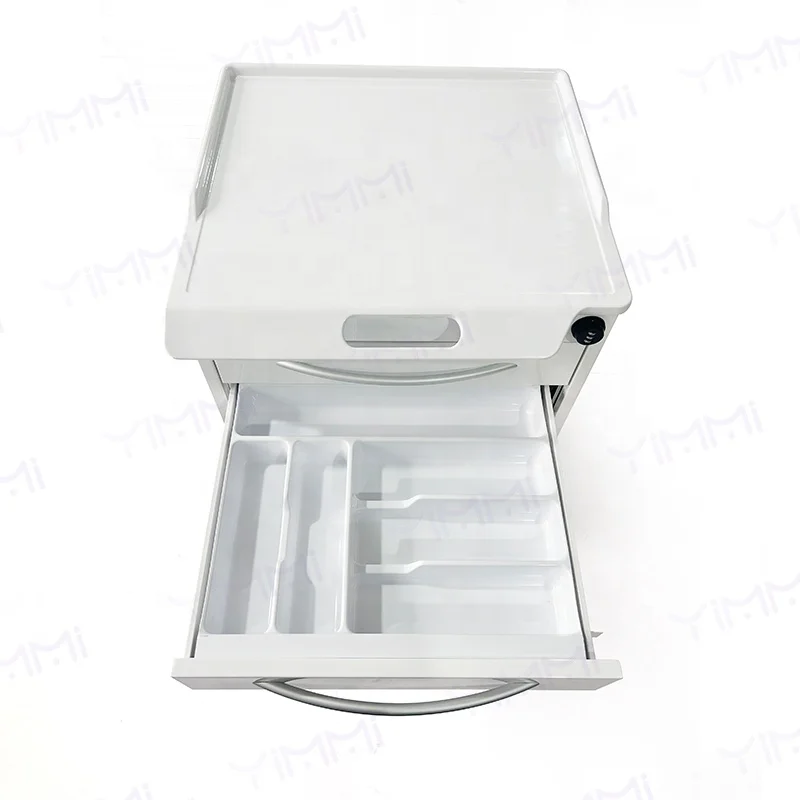 Dental Cabinet Furniture Clinic Mobile Trolley Cart Plated Steel Resin Table Top 5 Drawers Dental Office Cabinet